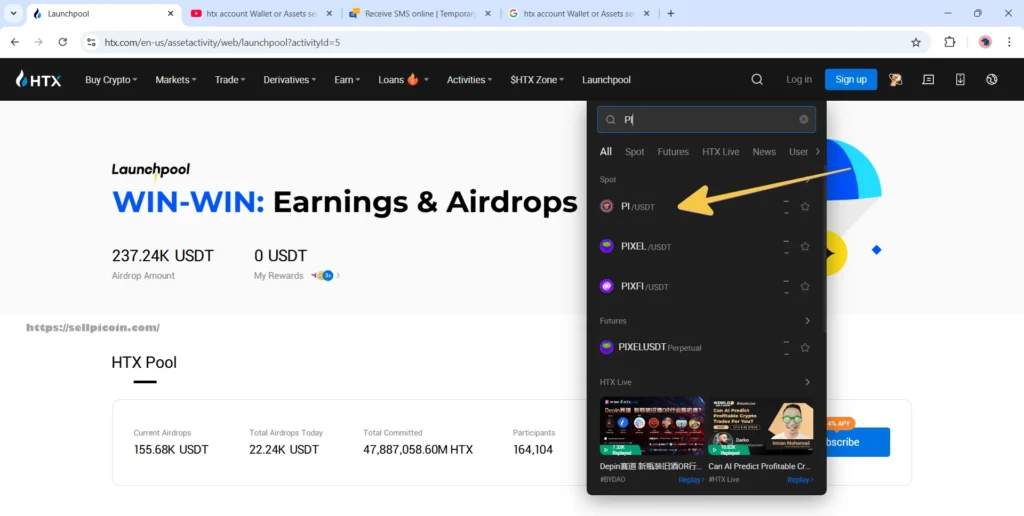 Pi Coin trading pairs